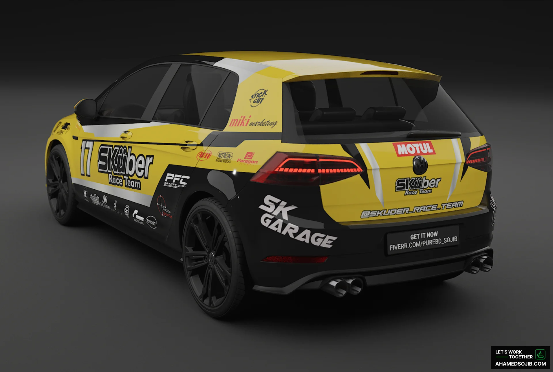 Sports and Racing Car Wrap Design 