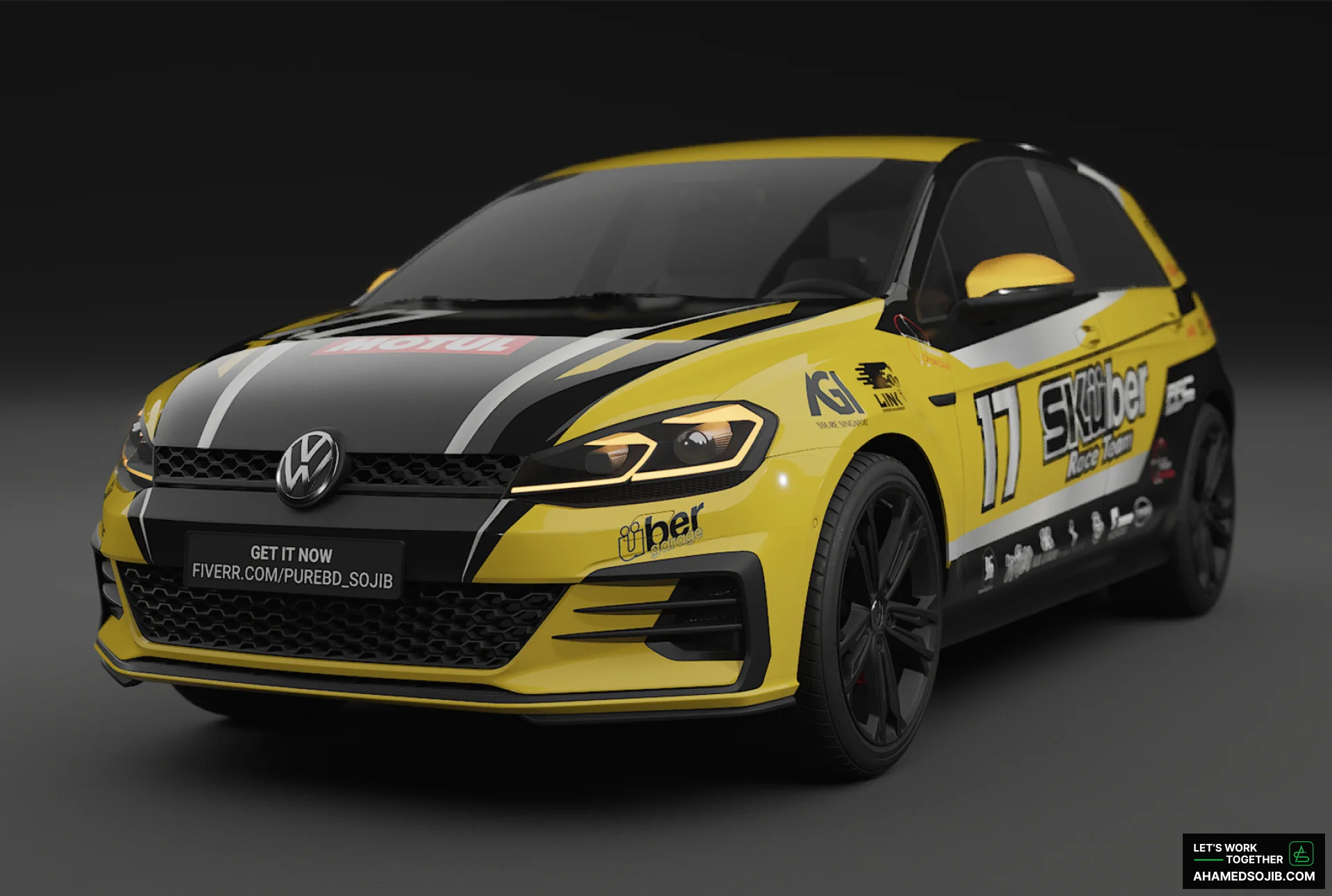 Sports and Racing Car Wrap Design 