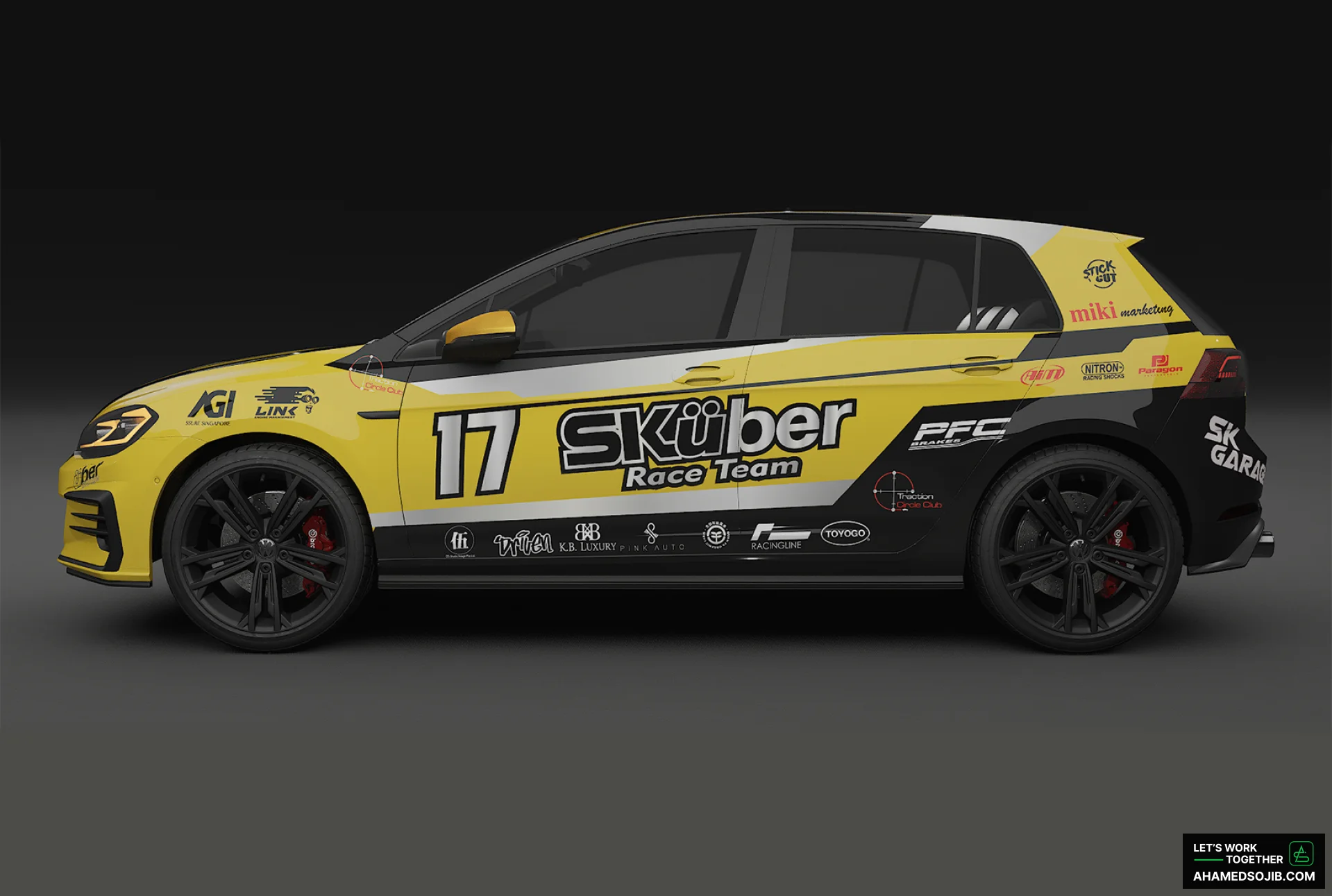 Sports and Racing Car Wrap Design 