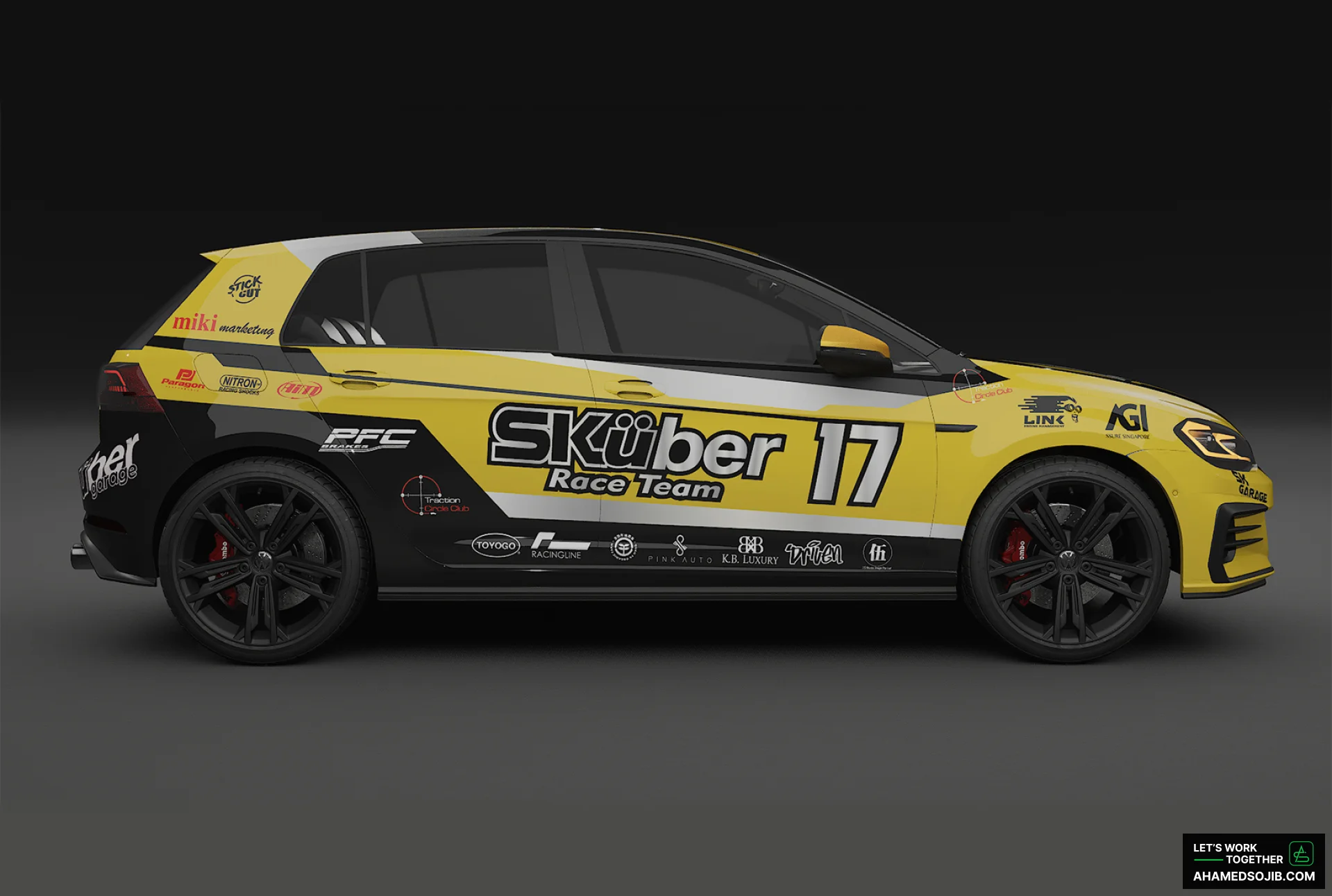 Sports and Racing Car Wrap Design 