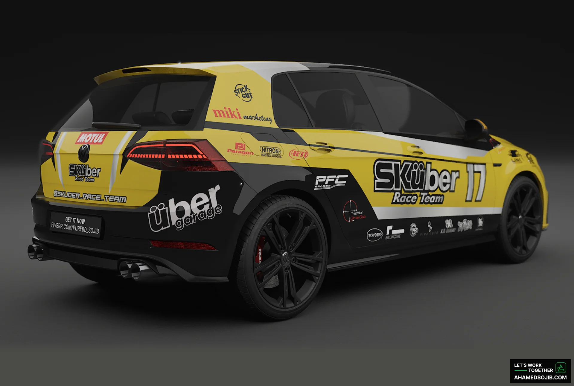 Sports and Racing Car Wrap Design 